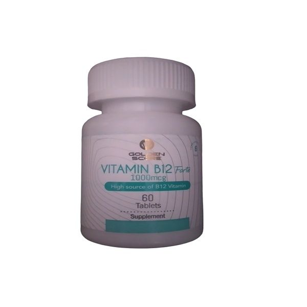 قرص ویتامین ب12 فورته گلدن اسکور   1000 میکروگرم بسته 60 عددی